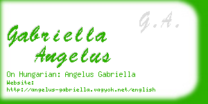 gabriella angelus business card